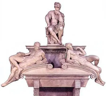 Микеланджело Надгробие герцога Лоренцо мрамор 15201534 О том как - фото 79