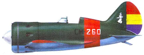 И16 тип 10 из 4й эскадрильи На самолете летал Антонио Ариас - фото 125