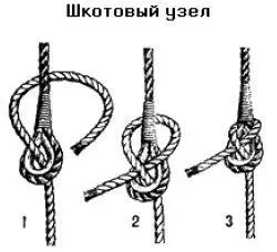 Брамшкотовый узел употребляется в тех же случаях что и шкотовый но он более - фото 84