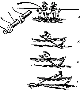 Рис 63 Техника гребли а исходное положение б занос лопасти в начало - фото 73