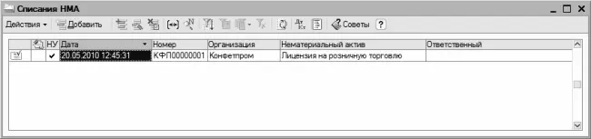 Рис 88Перечень документов на списание объектов НМА В данном окне для каждой - фото 205