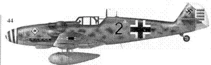 44 Bf109G6 черная 2 оберфельдфебеля Герберта Ролльвага 5JG53 - фото 149