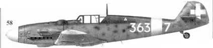 58 Bf109G6Trop белая 7 командира 363й эскадрильи 150 группа RA тининте - фото 178