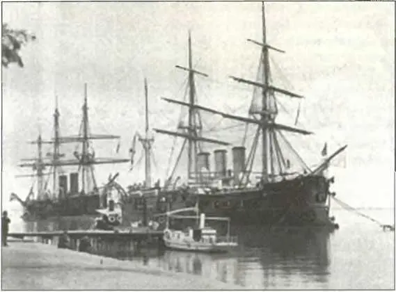 Память Азова и Владимир Мономах в Суэце 1890 г Наши три фрегата с - фото 71
