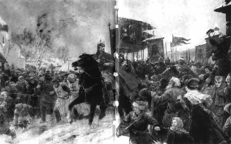 Въезд Александра Невского во Псков после Ледового побоища В А Серов - фото 41
