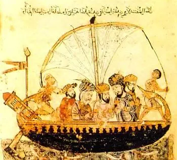 Купеческий корабль везет с Востока бумагу арабская миниатюра - фото 39