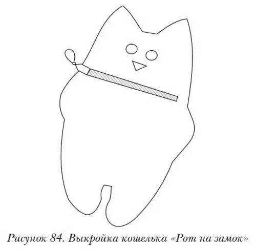 2 Из фетра основного фетра по шаблону выкроить две одинаковых детали кошелька - фото 93