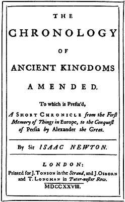 Рис 11 Титульный лист книги Исаака Ньютона Newton Isaac The Chronology of - фото 1