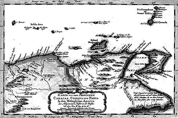 Карта побережья Венесуэлы Картограф Н Беллин Из различных документов - фото 34