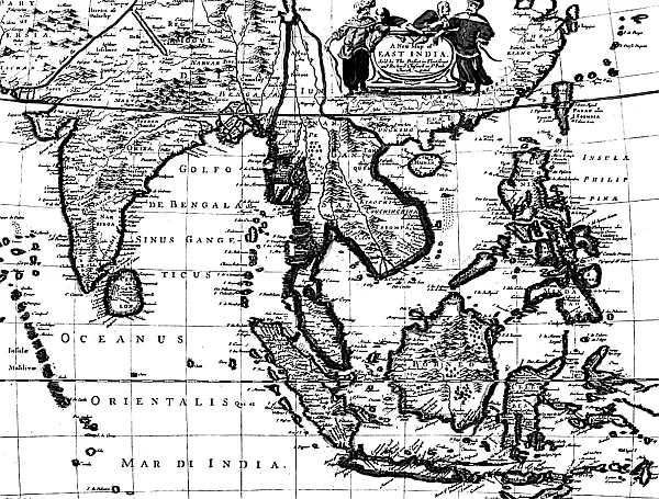 Старинная карта ВестИндии В 1702 году британская ОстИндская компания - фото 76