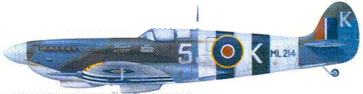 LF Mk IX скуадронлидера Джона Плэгиса июль 1944 г Mk IX флайтлейтенанта - фото 108
