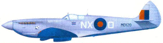 F Mk VII скуадронлидера Джеймса ОМира март 1944 г Mk XIVE - фото 110