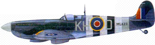 LF Mk IX уингкоммендера Рольфа Берга декабрь 1944 г LF Mk уингкоммендера - фото 122