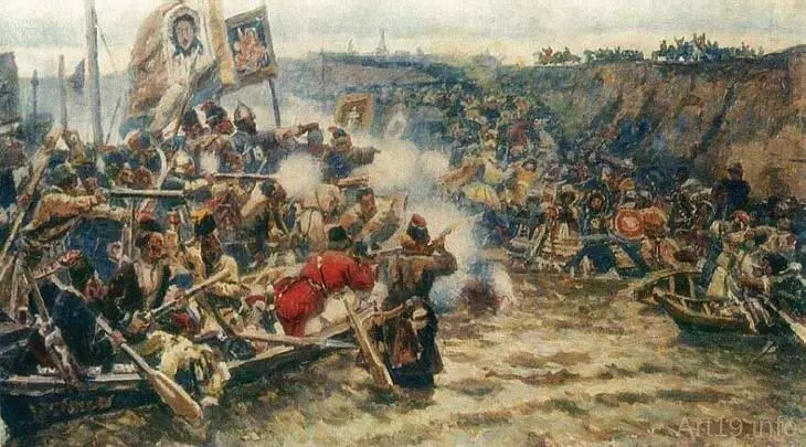 Покорение Сибири Ермаком Художник ВИ Суриков Покорение Сибири Ермаком - фото 29
