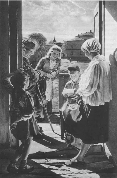 А Лактионов Письмо с фронта 1947 Когда же наступили новые времена художник - фото 83
