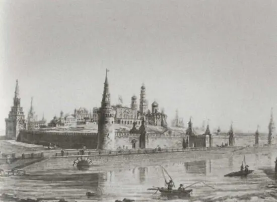 Вид Кремля Акварель 1819 г Московский университетский благородный пансион - фото 15