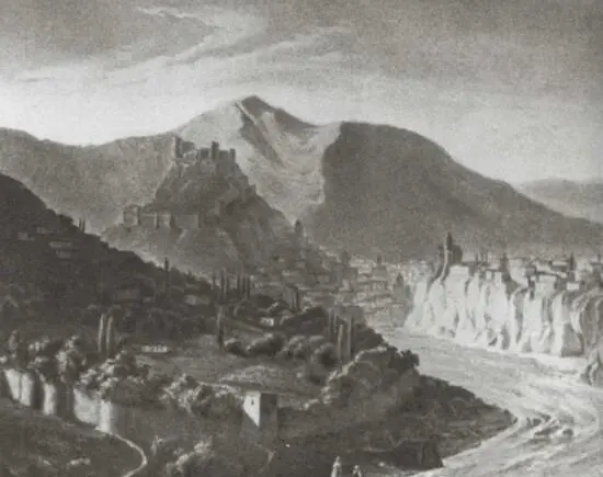 Тифлис Картина М Ю Лермонтова 1837 г А В Галафеев Акварель с рисунка - фото 45