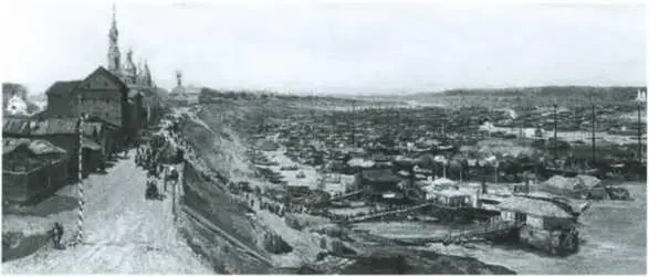 Рыбинск Картина В Максимова 1886 г Торжок Вид на СпасоПреображенский - фото 12