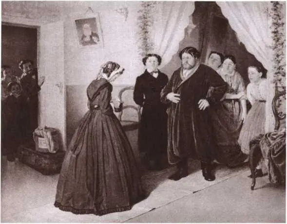 Приезд гувернантки в купеческий дом Художник В Г Перов 1866 г - фото 9