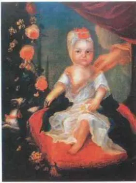 Предполагаемый портрет великого князя Павла Петровича в младенчестве 1750е - фото 7