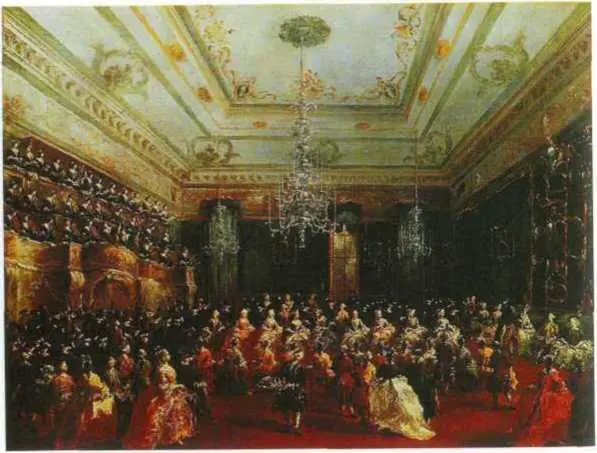 Дамский концерт в честь графов Северных Художник Ф Гварди Около 1782 г - фото 12