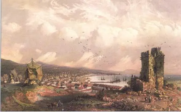 Вид Феодосии в начале 1840х гг Литография с акварели К Боссоли 1856 г И - фото 2