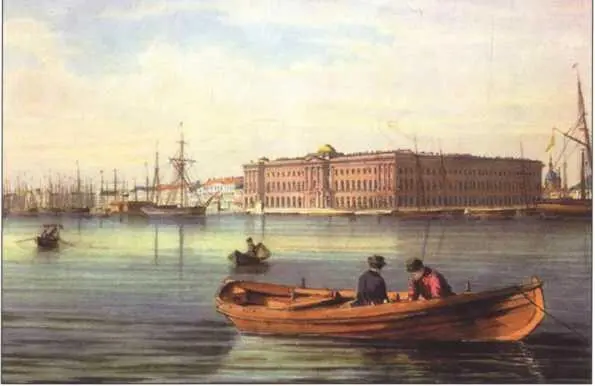 Вид на Академию художеств Литография с оригинала Ф Перро 18391840 гг И - фото 5