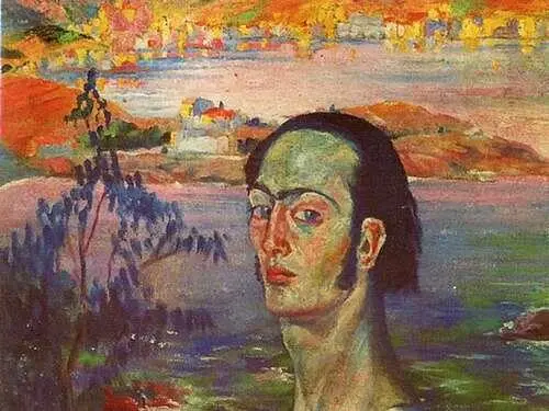 Автопортрет с рафаэлевской шеей 19201921 гг Обнаженная на фоне пейзажа - фото 23