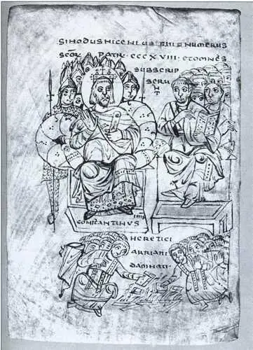 Константин Великий на Никейском соборе Сожжение арианских книг Колосс - фото 19