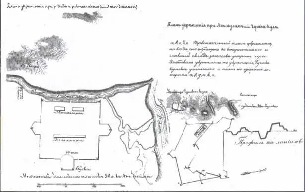 1839 год Планы промежуточных укреплений на Эмбе и АкБулаке Зимний поход 1839 - фото 13