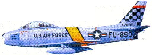 F86F 1го лейтенанта Генри Бэттлмэн F86E майора Уильяма Т Увескета - фото 93