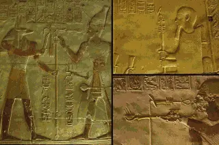 Рис 251 Посох богов и его детали Египтологи полагают что тесло - фото 253