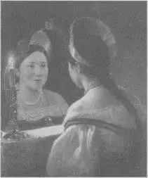 Таинственные свойства зеркал часто использовались в гаданиях Фрагмент картины - фото 2