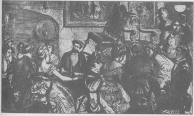 Английская гравюра XIX в изображающая спиритический сеанс Снимок - фото 6