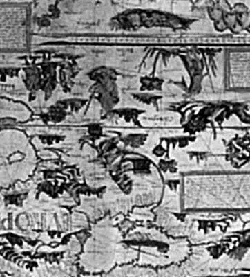 Рис 21 Фрагмент карты Пьера Деселье Центральная Русь Повернут так чтобы - фото 21