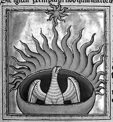 Рис 196 Старинное изображение Феникса сгорающего в огне Aberdeen Bestiary - фото 202
