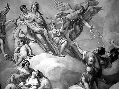 Рис 289 Фреска на куполе собора Карла VI Ангелы разбрасывают деньги - фото 296