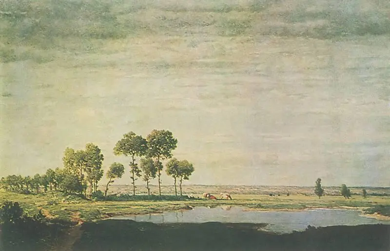 Т Руссо Весна ок 1850 Музей Орсэ Париж В маленькую деревушку Барбизон - фото 69