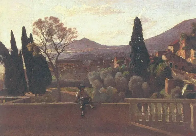 К Коро Тиволи сады виллы дЭсте 1843 Лувр Париж Показывая трепетность - фото 73