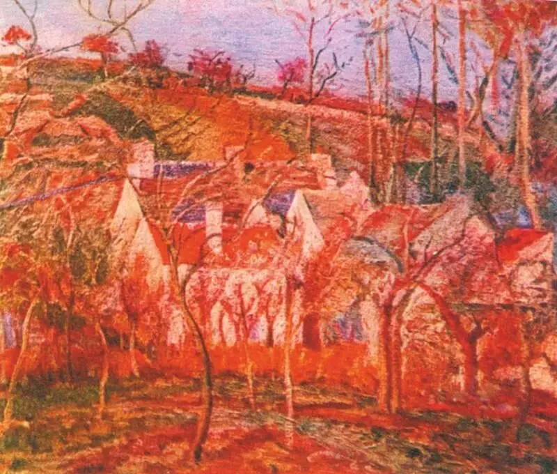 К Писсарро Красные крыши 1877 Музей Орсэ Париж К Писсарро - фото 92