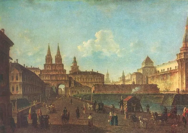 Ф Я Алексеев Вид на Воскресенские и Никольские ворота от Тверской улицы в - фото 140