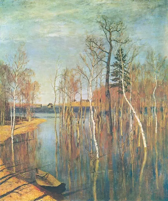 И И Левитан Весна Большая вода 1897 Третьяковская галерея Москва Но - фото 187