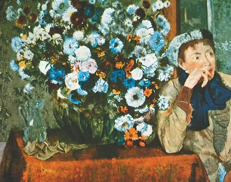 Э Дега Дама с хризантемами Портрет мадам Эртель 1865 - фото 164