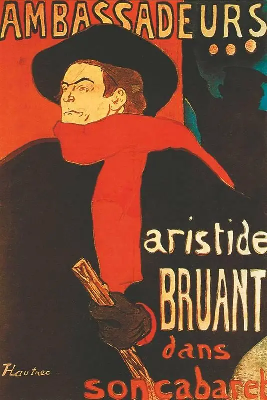 А ТулузЛотрек Афиша с портретом Брюана 1894 литография А - фото 190