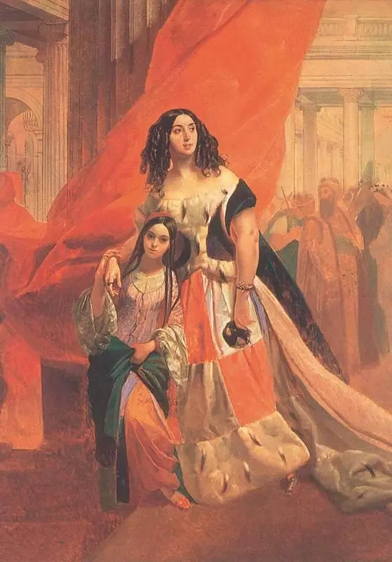 К П Брюллов Графиня Ю П Самойлова удаляющаяся с бала с приемной дочерью - фото 214