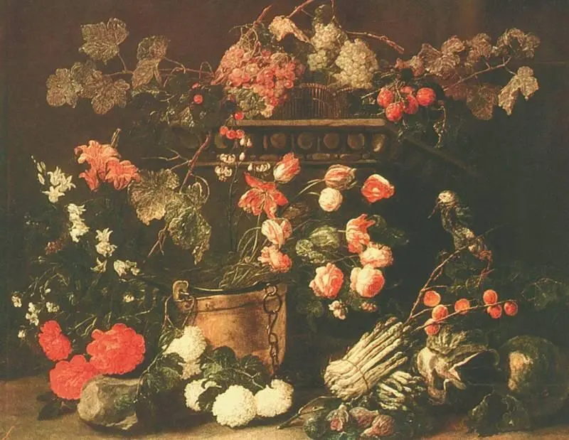 Я Фейт Натюрморт с цветами фруктами и попугаем Эрмитаж СанктПетербург - фото 78