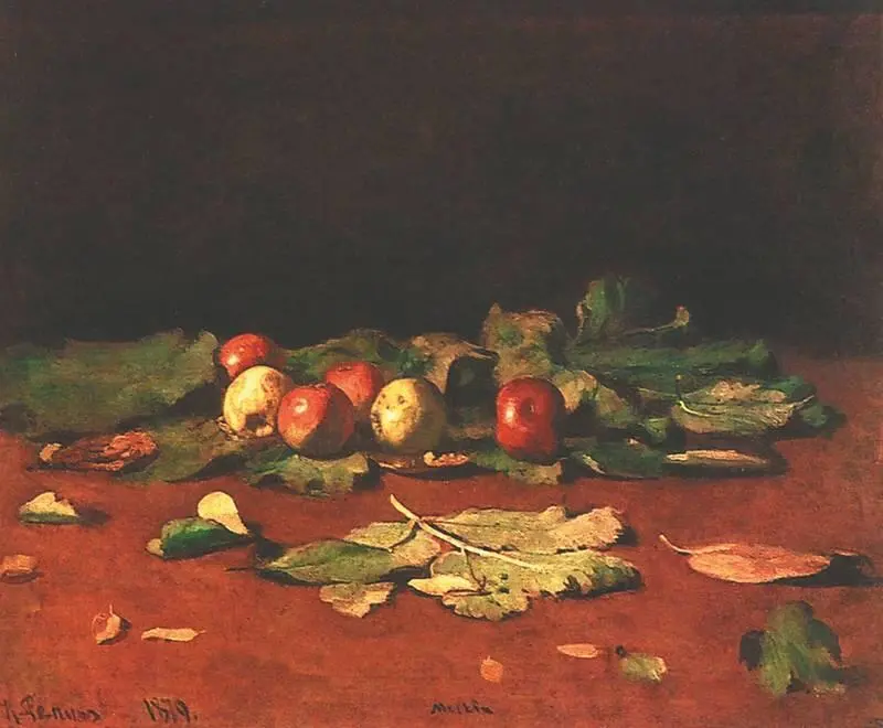 И Е Репин Яблоки и листья 1879 Русский музей СанктПетербург - фото 168