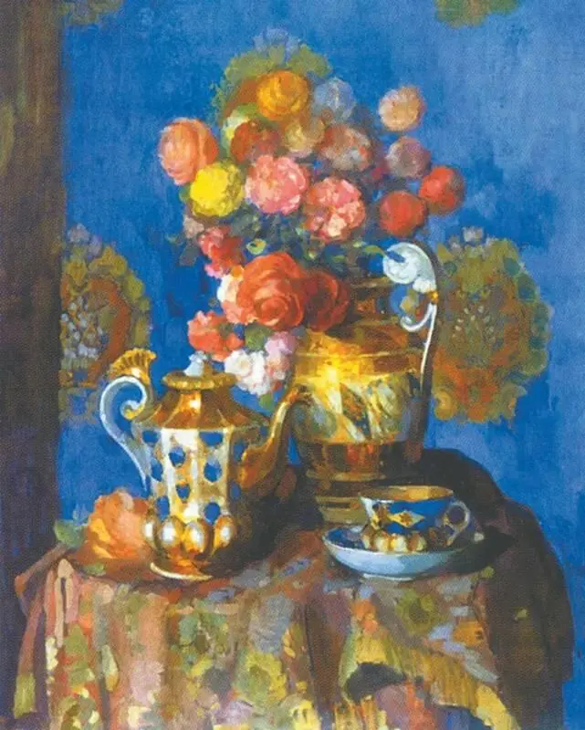 Н Н Сапунов Натюрморт с вазой и цветами 1910 Ранние живописные работы - фото 183