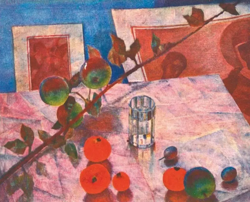 К С ПетровВодкин Розовый натюрморт 1918 Третьяковская галерея Москва - фото 193