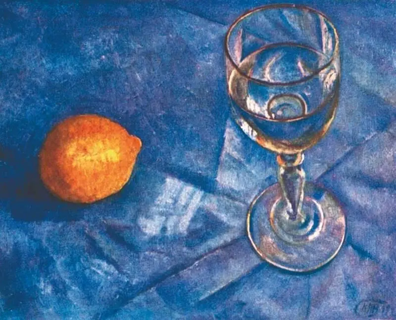 К С ПетровВодкин Бокал и лимон 1922 частное собрание СанктПетербург - фото 195